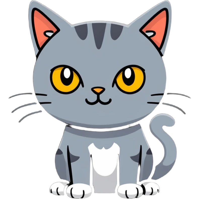 suspicious looking cat peeking from behind something, cartoonish sticker style emoji