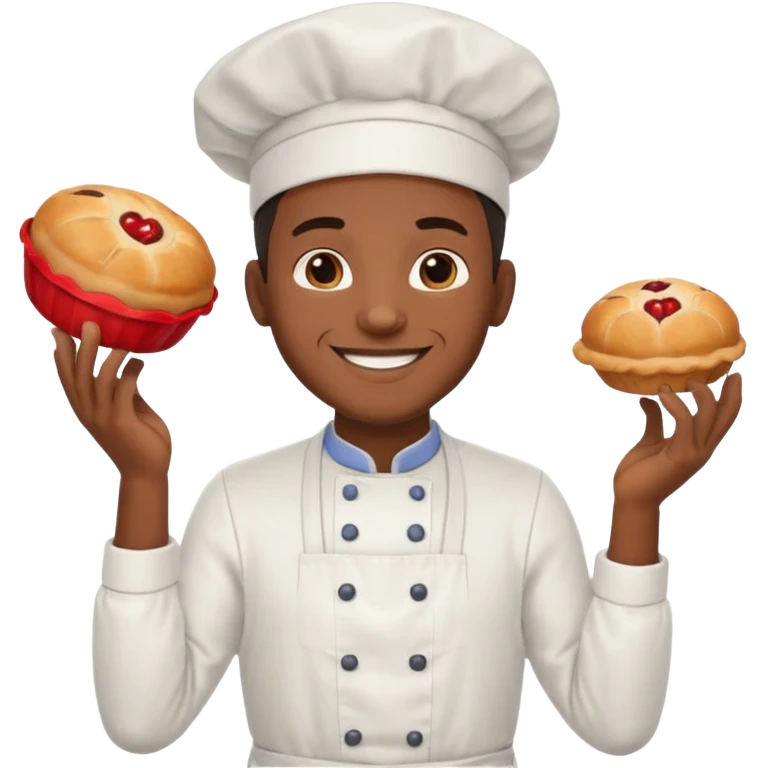 black man baker emoji