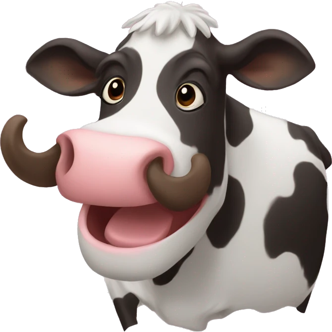 Vaca com laços coquette  emoji