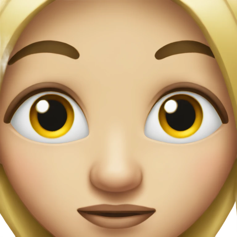 Face with eye lashes bowing down emoji
