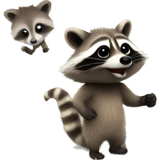 raccoon and hedgehog painting pictures  emoji