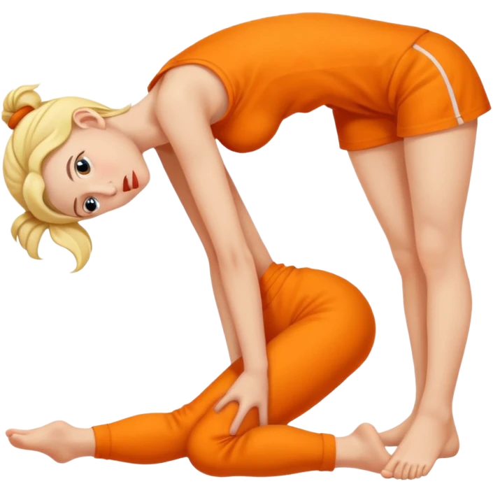 a foot placed on top on a girl's head emoji