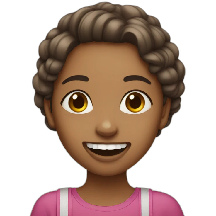 sweet girl with  braces emoji