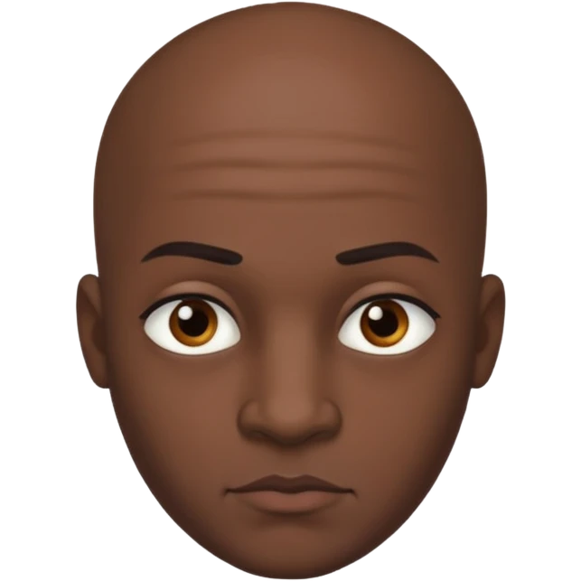 dark bald man with eyebrow piercing emoji