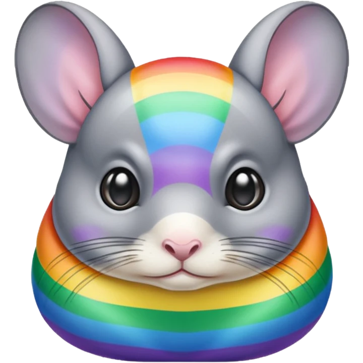 rainbow colored chinchilla emoji