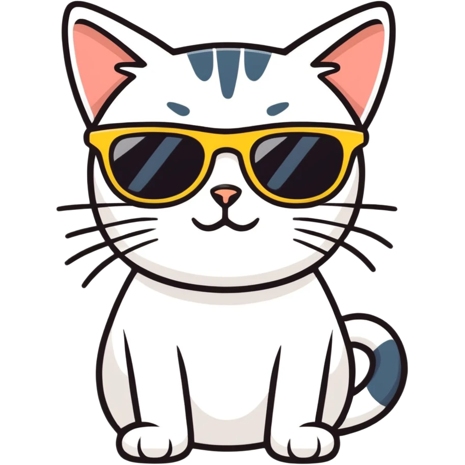 Cat with sunglasses emoji