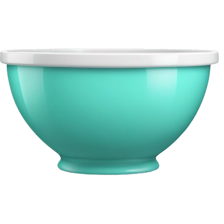 Realistic tiffany blue mixing bowl  emoji