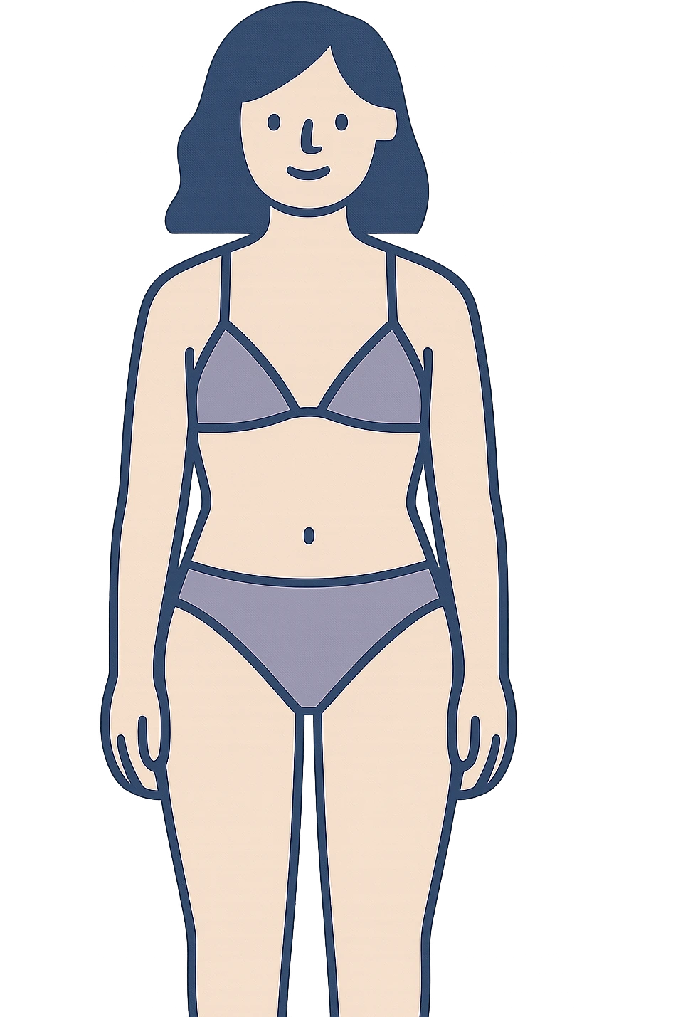 pink bikini, minimal flat style emoji