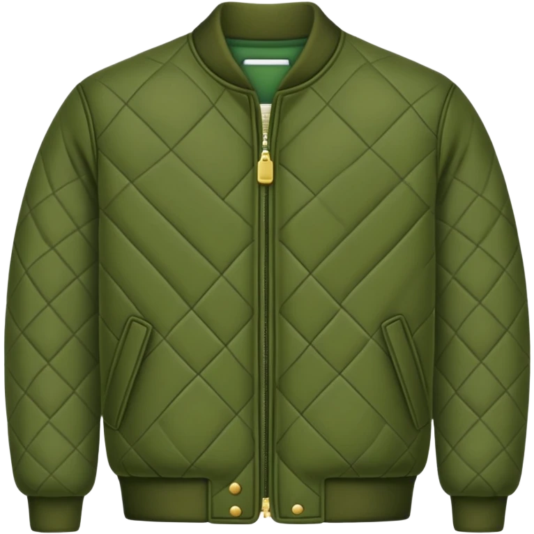 dark olive green jacket over a lighter green top emoji