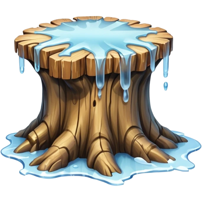 Tree eating ice emoji