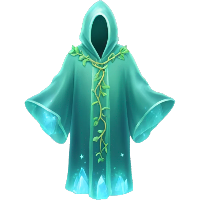 empty crystal magical robes with vines emoji