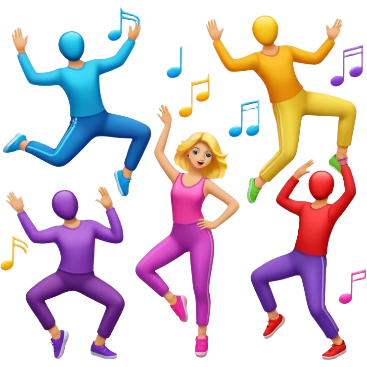 notas musicales bailando emoji