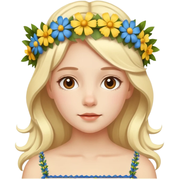 Swedish girl midsummer flower crown emoji