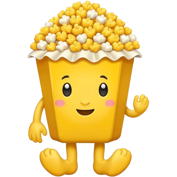 Popcorn with feet  emoji