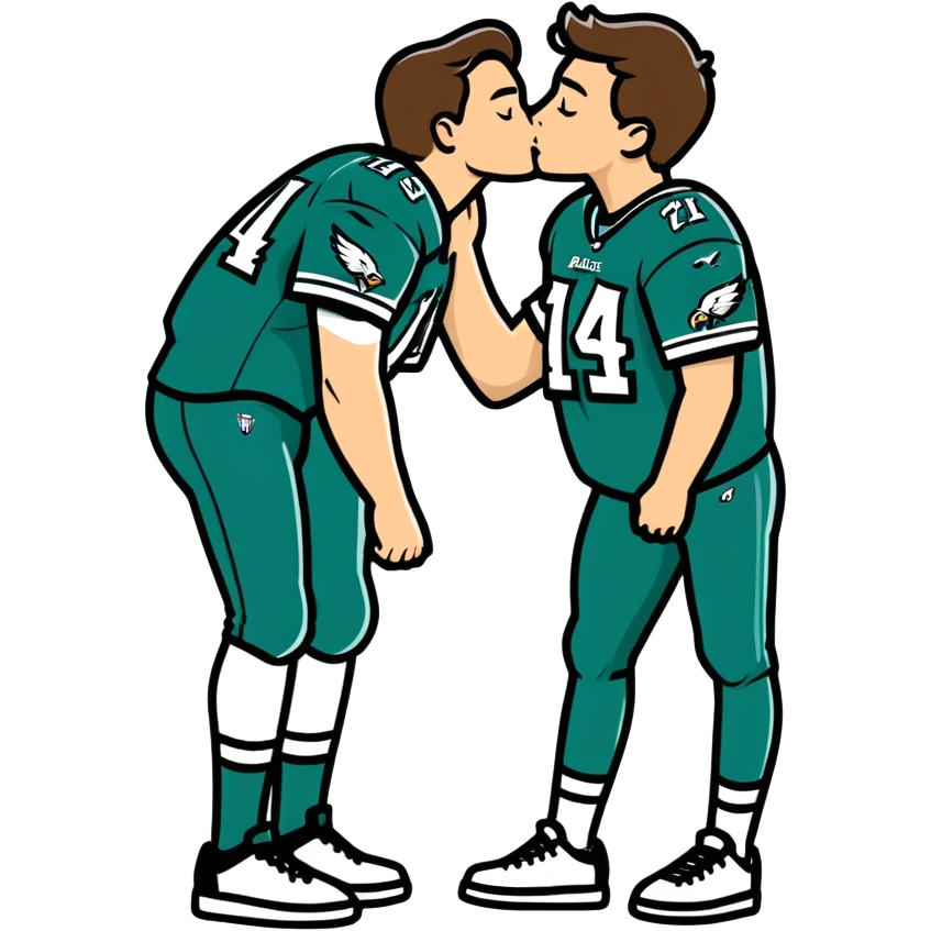 Person kissing Philadelphia eagles ass emoji