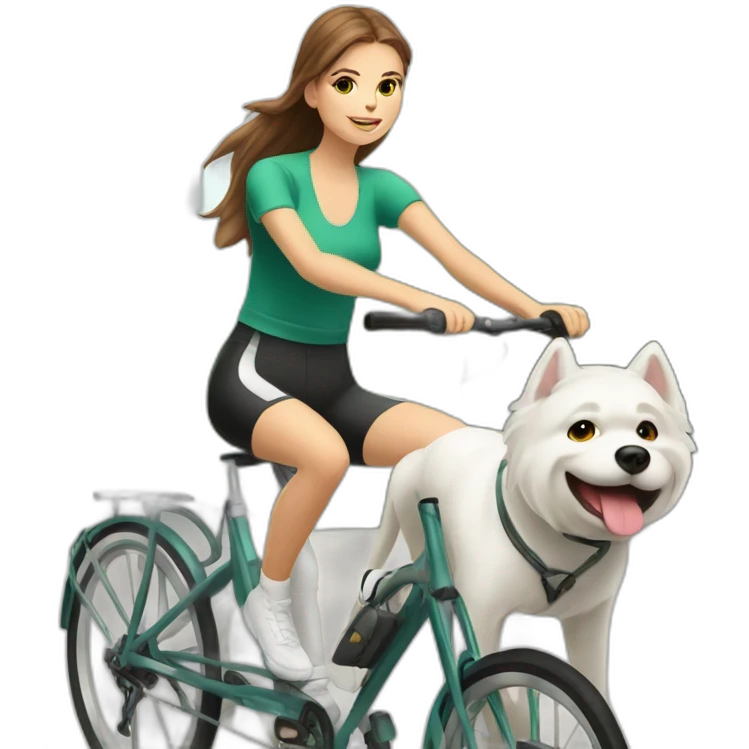 Palvin doing velo and white dog emoji