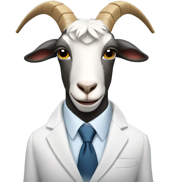 Goat wearing suit emoji