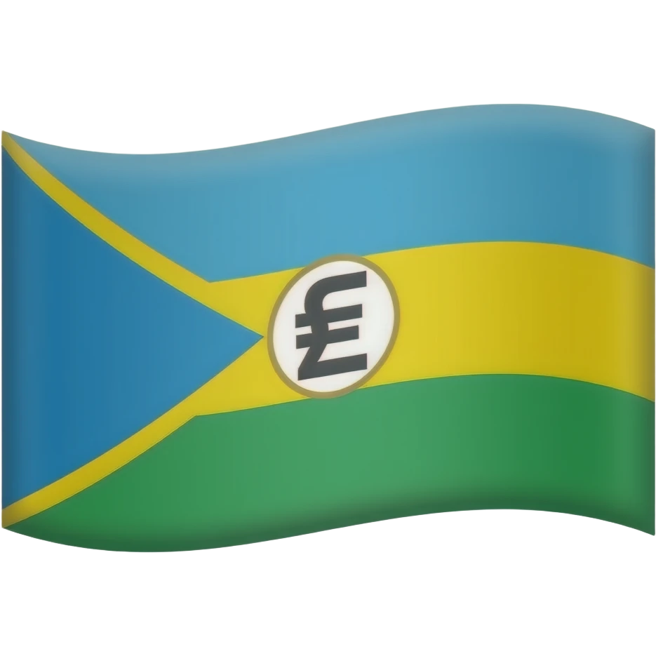 Azul pacífico Et Verde limón Et Amarillo dorado et flag centre ⵣ emoji