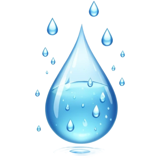 water droplet with splash and sparkles emoji