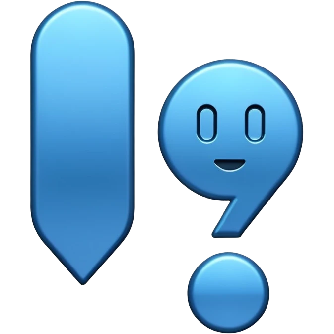 two blue exclamation marks next to eachother emoji