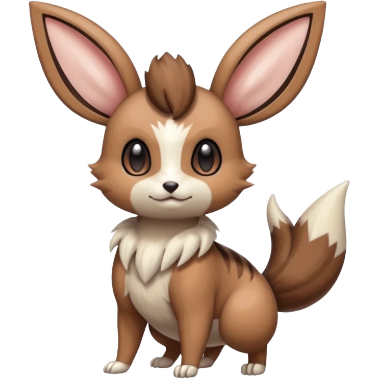 Meloetta-Eevee-Minccino-Furret-Pokémon-Fakémon-fusion-creature emoji