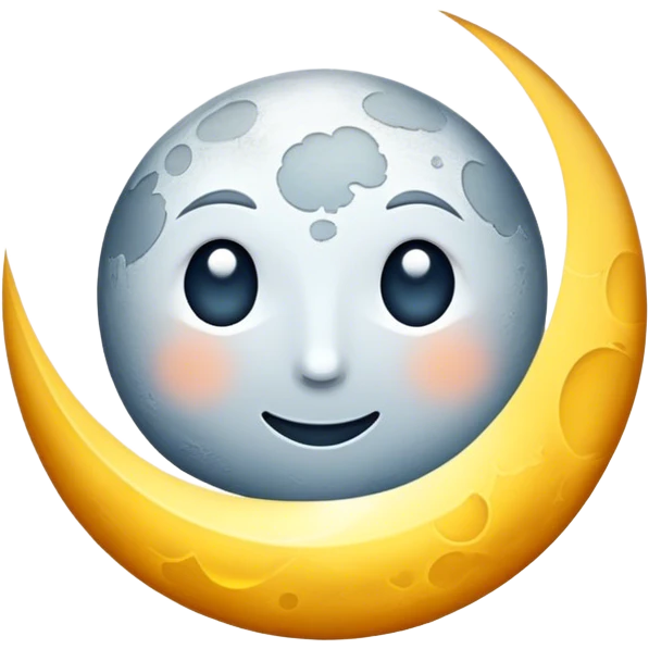 Un sol brillante y una luna reflejando su luz. La luna no compite con el sol, sino que lo engrandece con su reflejo. Si intentara brillar por sí misma, desaparecería. emoji