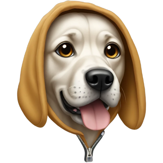 dog wearing a hoddie emoji