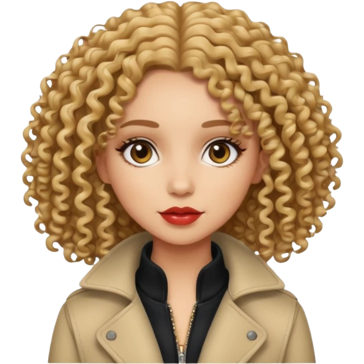 Stylish curly girl emoji