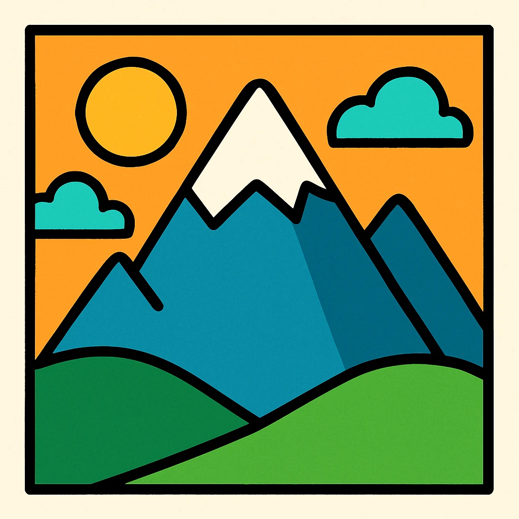 little alchemy style icon
subject: mountain
border: medium-black emoji