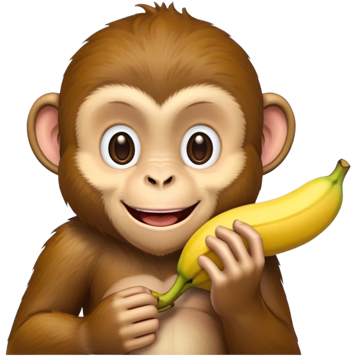 Monkey with banana  emoji