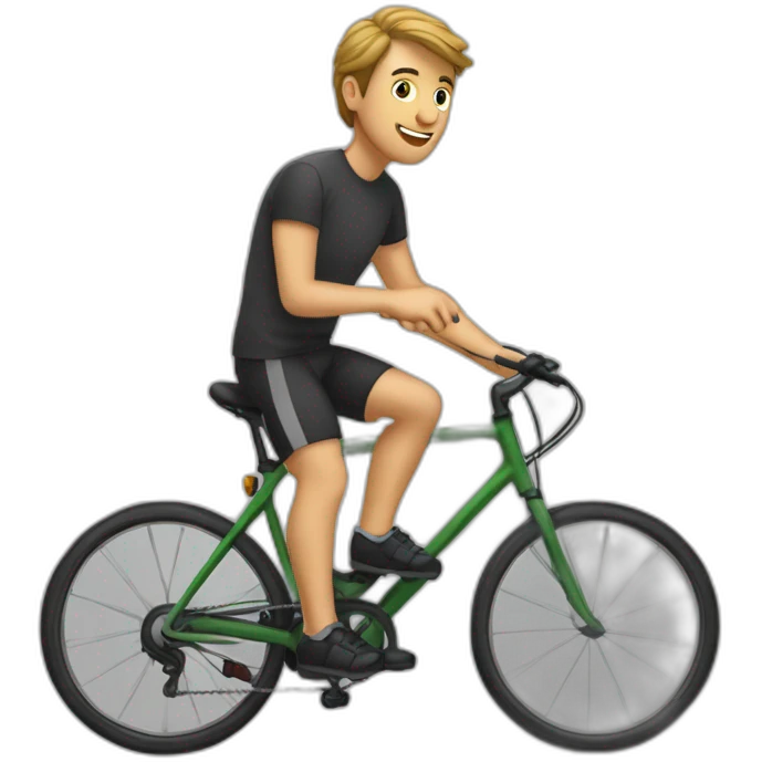 Emilien sur un vélo emoji