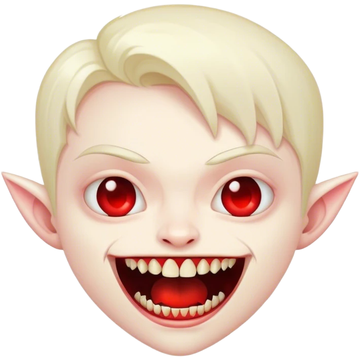cute mouth vampire fangs emoji