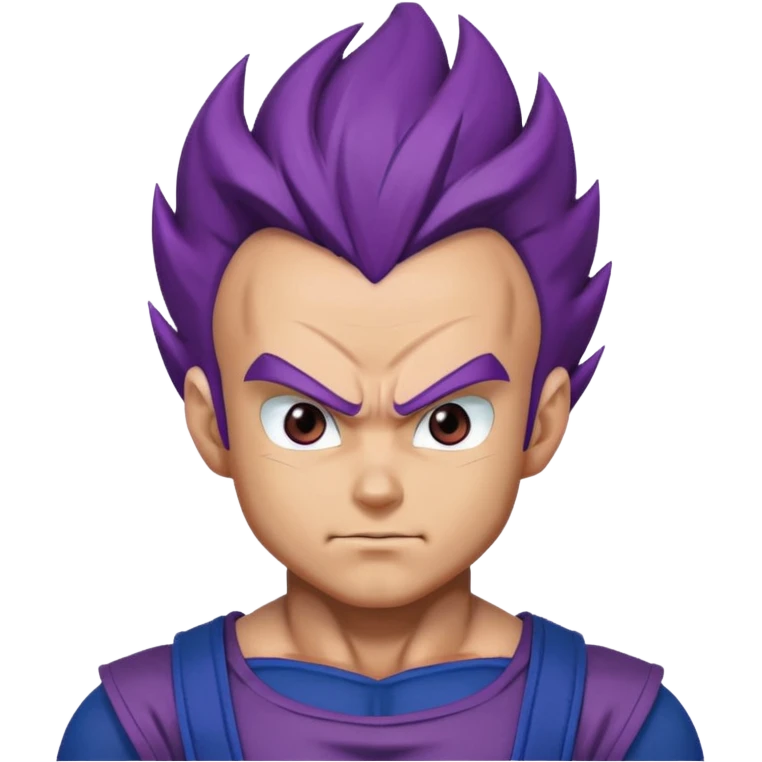 Vegeta ultra ego with purple hair emoji