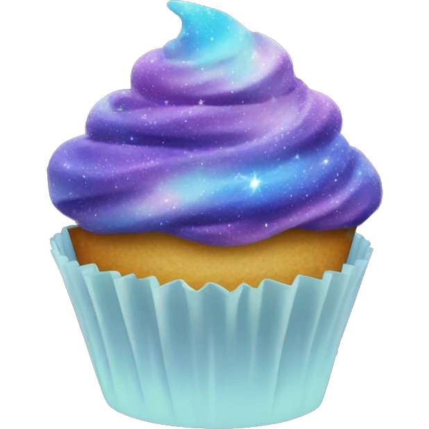 Galaxy frosted cupcake  emoji