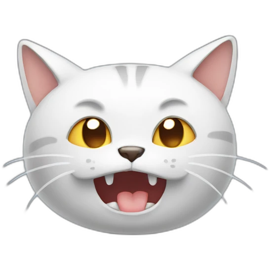 Sweating cat emoji
