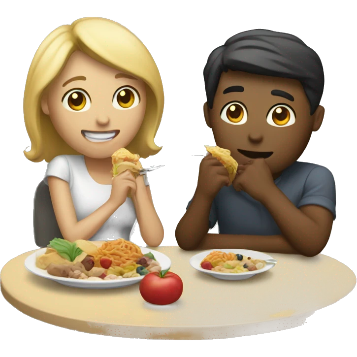 create a couple eating emoji