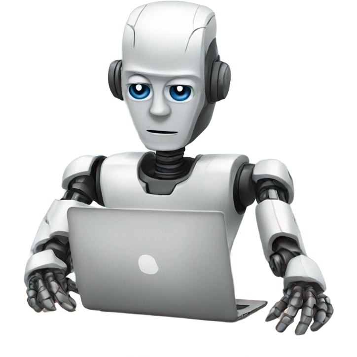 robot who who writes emoji