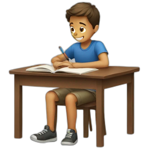 Boy studying emoji