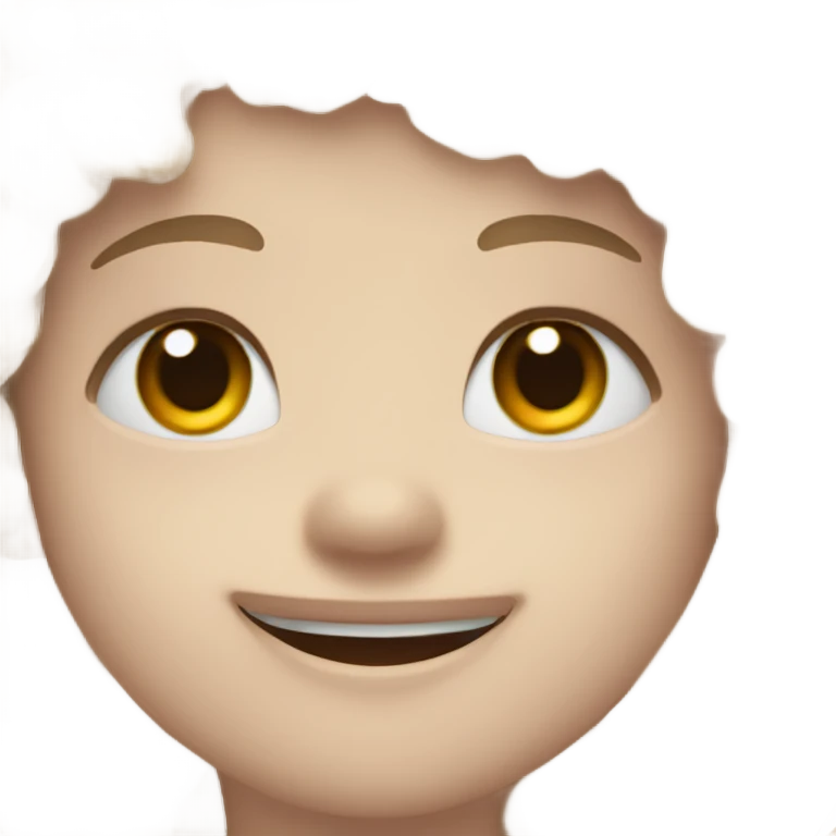 A small natural indentation on the cheek, often visible when smilin emoji