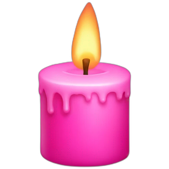 pink candle emoji