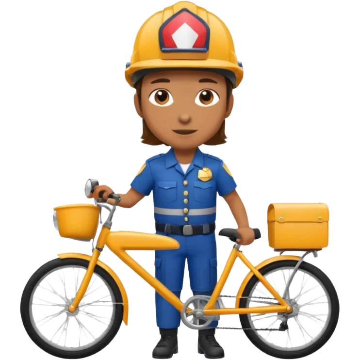 postal courier on bike  emoji