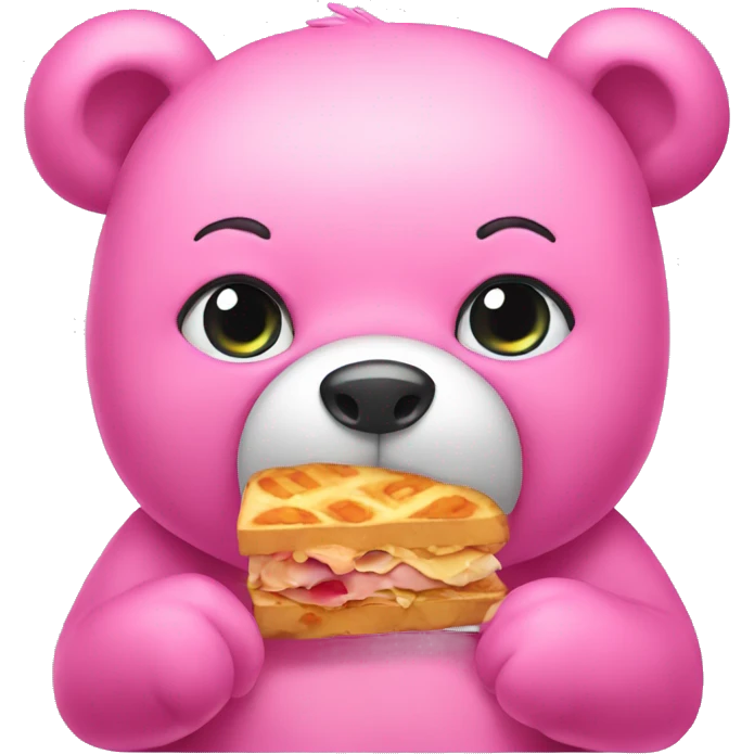 Hungry pink bear emoji