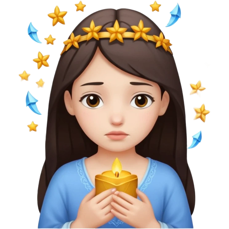 A smart but sad girl who carries a lot of wishes and dreams with her. emoji