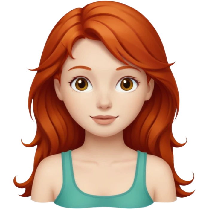 redhead girl relaxing emoji