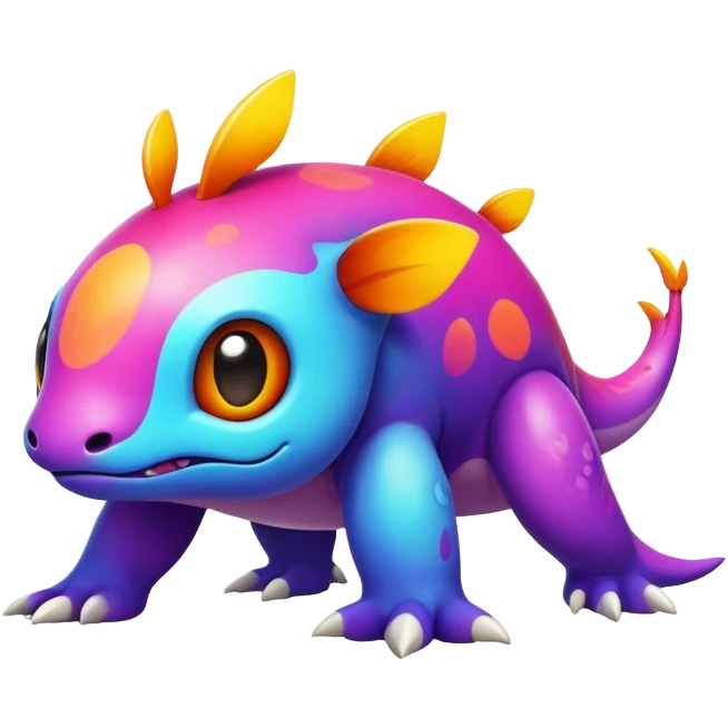 colorful vibrant Fakémon-creature with random markings emoji