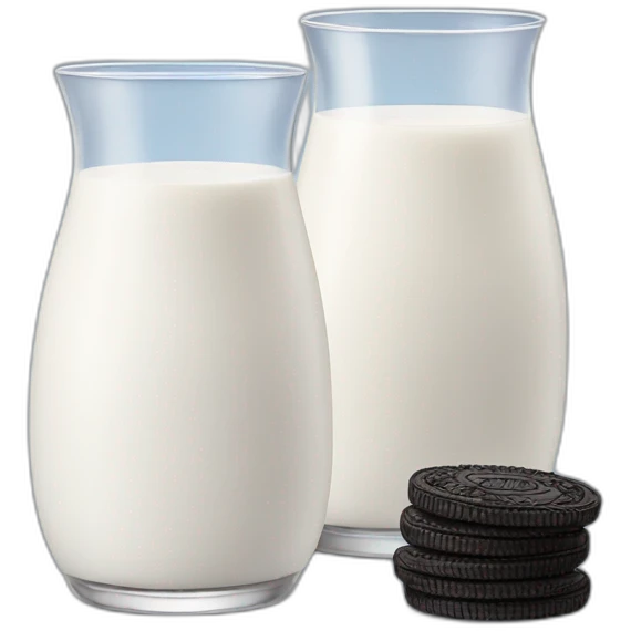 Milk with Oreo emoji