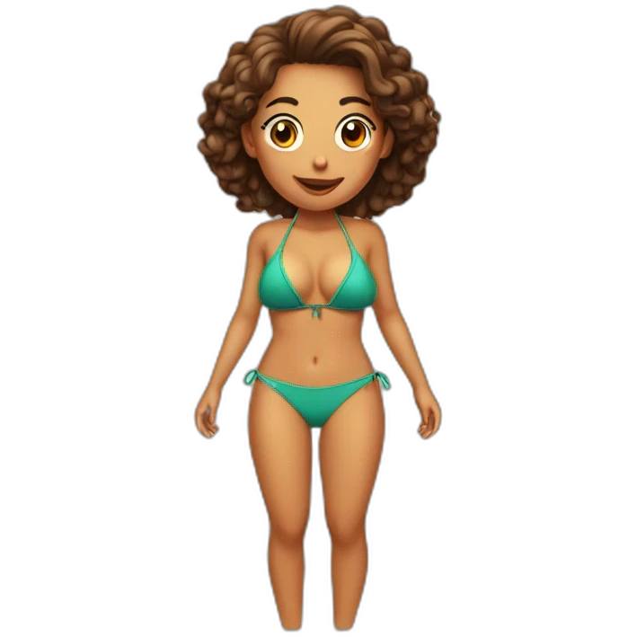 Sexy girl with bikini emoji