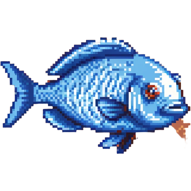 blue fish swimming emoji