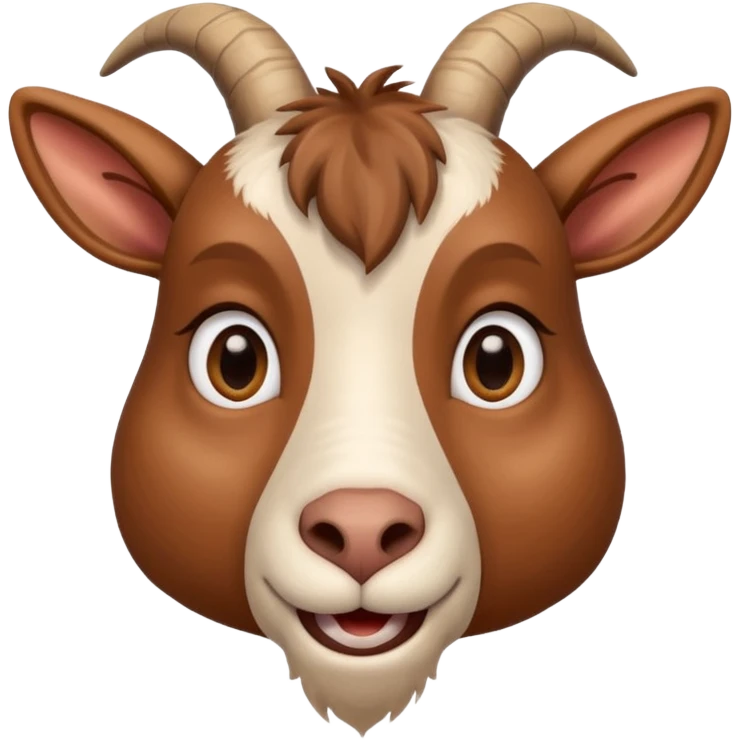 Face de chèvre drole emoji