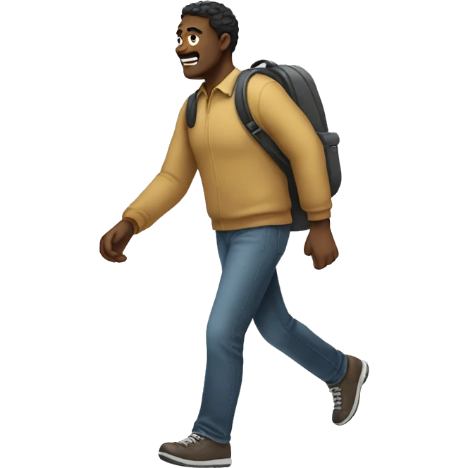 Giant person going for a walk emoji